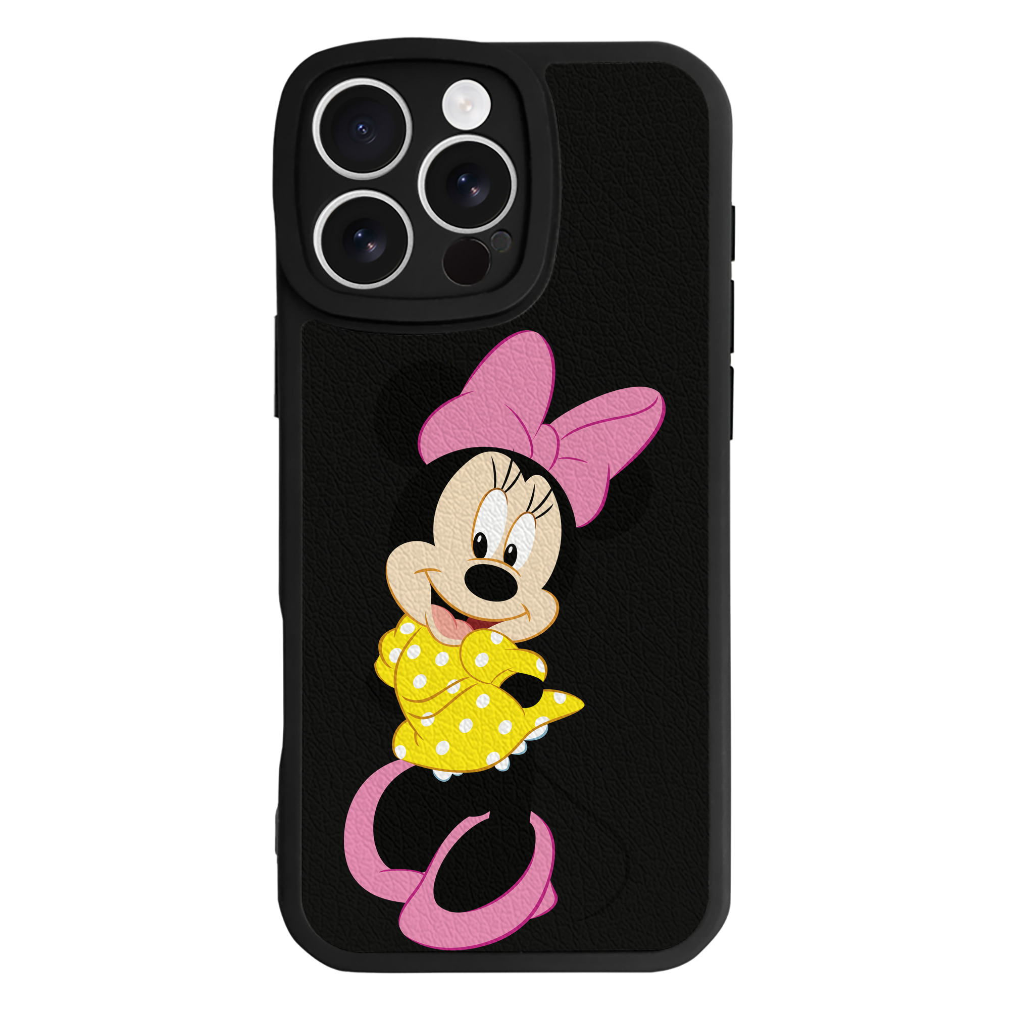 （画像用） ミッキーマウス Mickey Mouse 【iPhone 16シリーズ対応】シリコンスマホケース（レザー調） 材質：シリコン